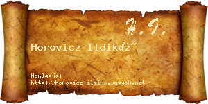 Horovicz Ildikó névjegykártya