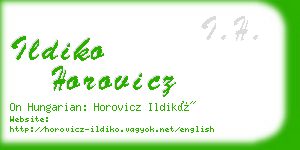 ildiko horovicz business card